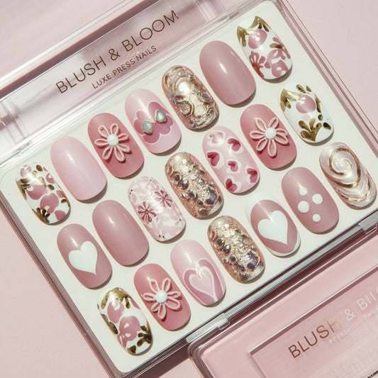 💅 Blush & Bloom Luxe Press-On Nails – "Perfect Mani" 💅